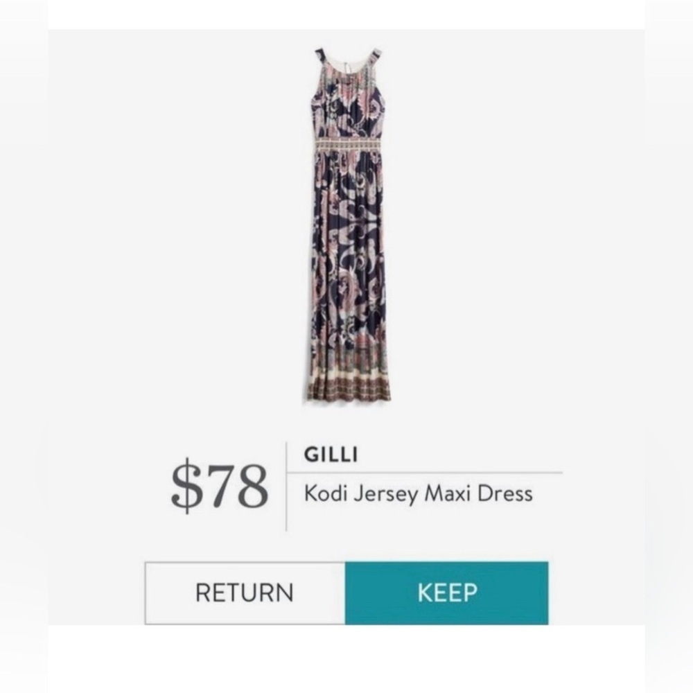 Gilli Kodi Jersey Maxi Dress Size Large - Picture 2 of 6